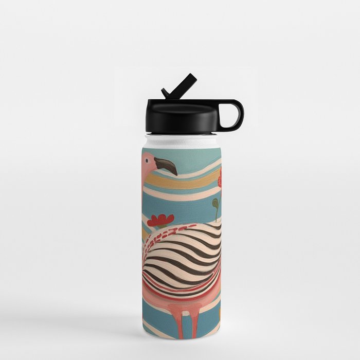 Pink Flamingo Water Bottle Gallery Image 1