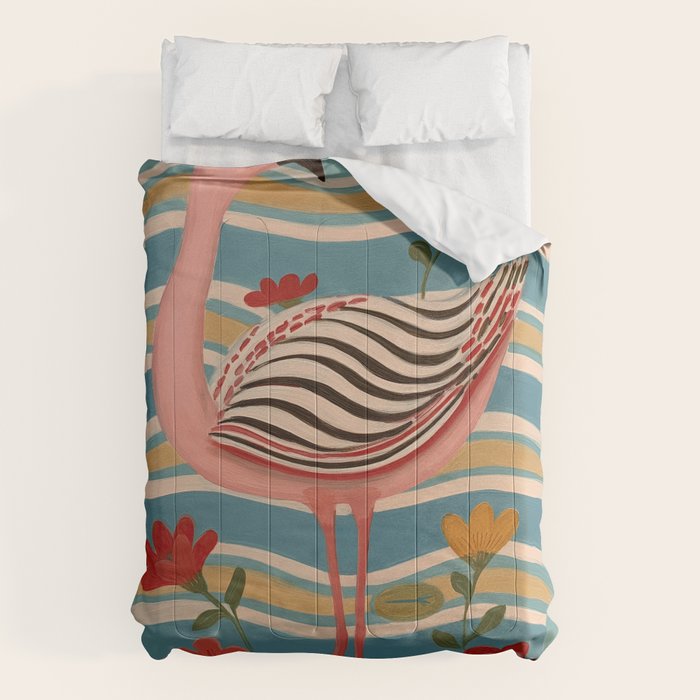 Pink Flamingo Comforter Gallery Image 1