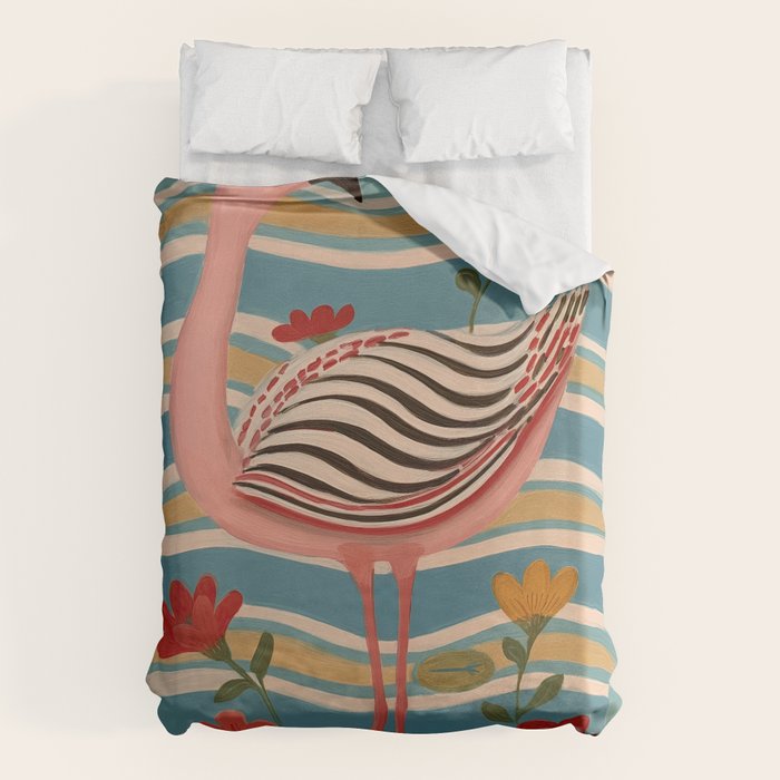 Pink Flamingo Duvet Cover Gallery Image 1
