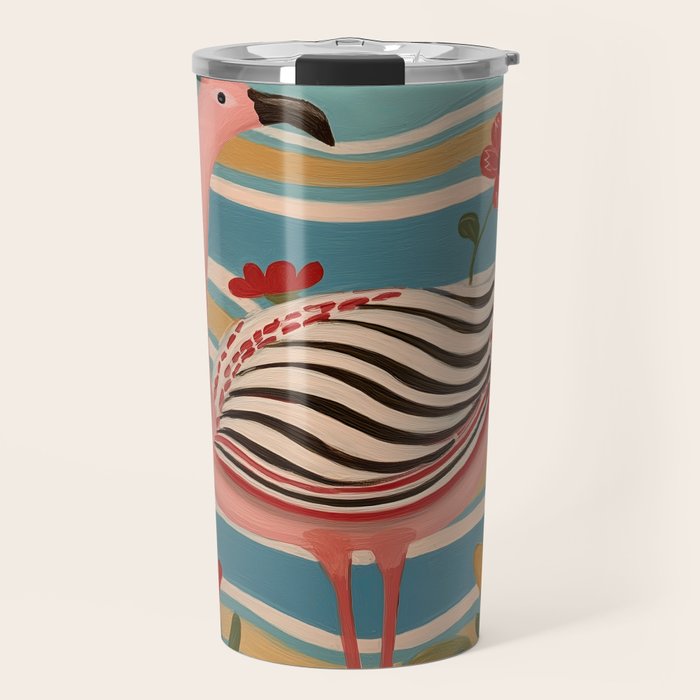 Pink Flamingo Travel Mug Gallery Image 1