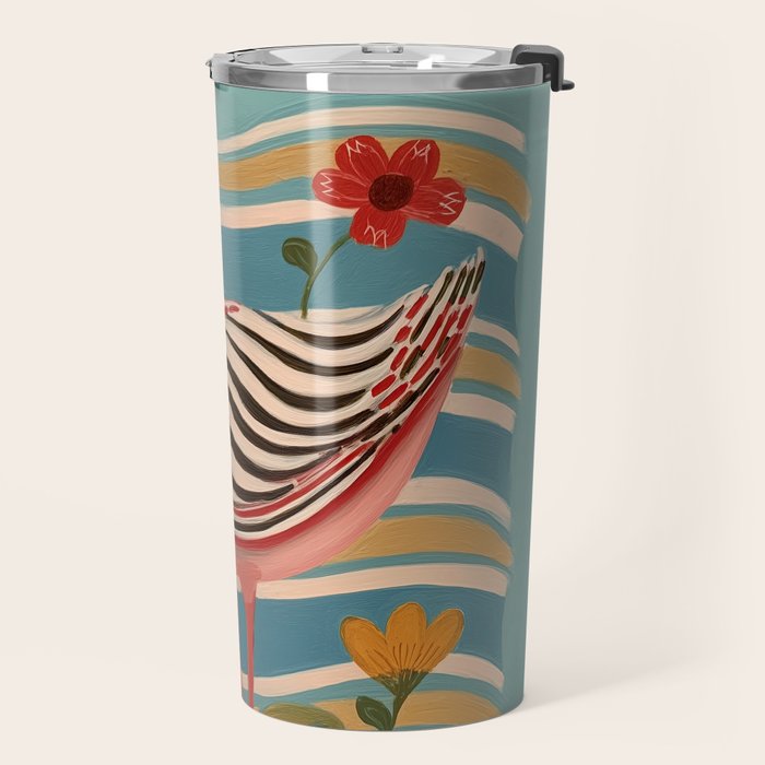 Pink Flamingo Travel Mug Gallery Image 2