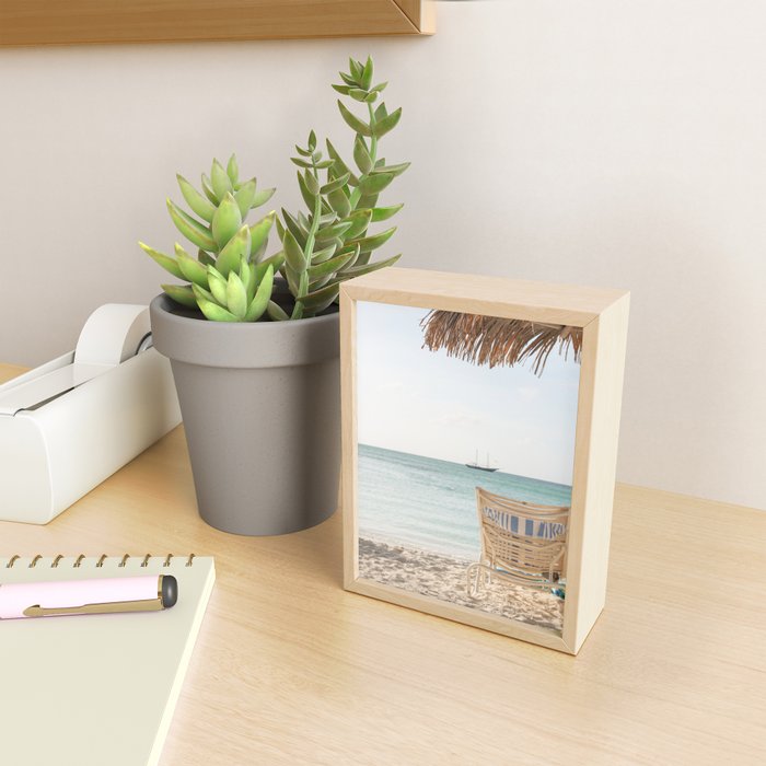 Summer Holiday Beach Photo | Aruba Island Ocean View Art Print | Caribbean Nature Travel Photography Mini Art Print Gallery Image 2
