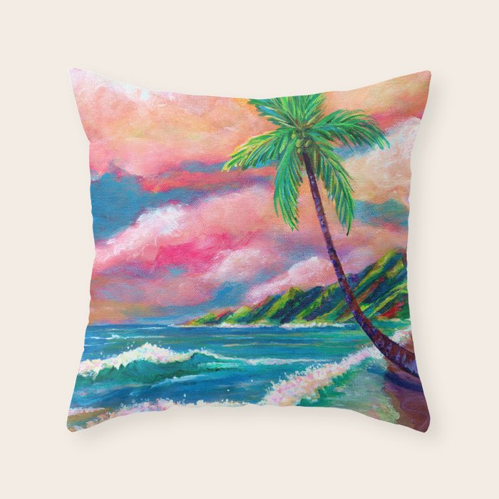 Tropical Na Pali Coast Throw Pillow Gallery Image 6