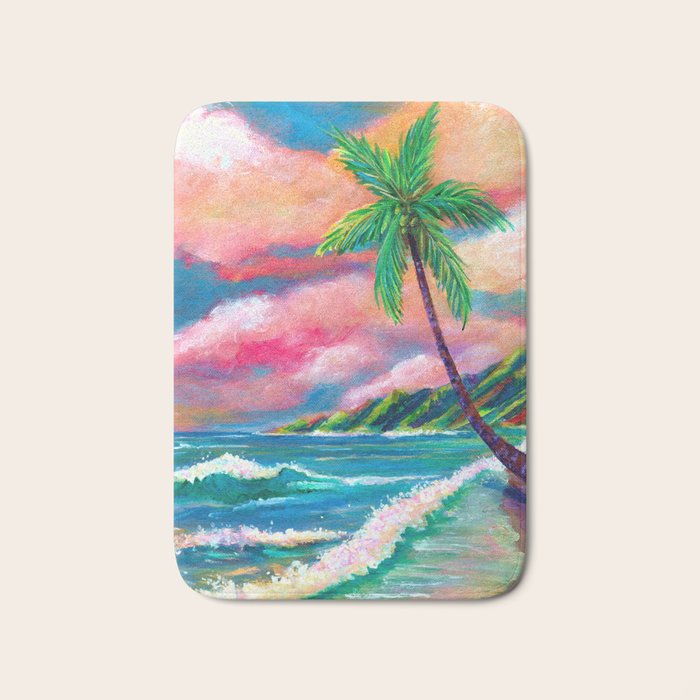 Tropical Na Pali Coast Bath Mat Gallery Image 1