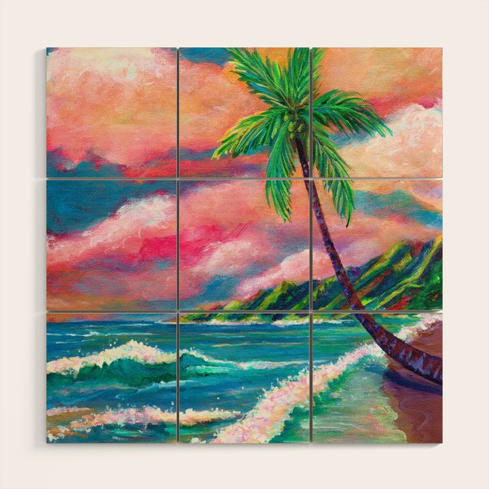 Tropical Na Pali Coast Wood Wall Art