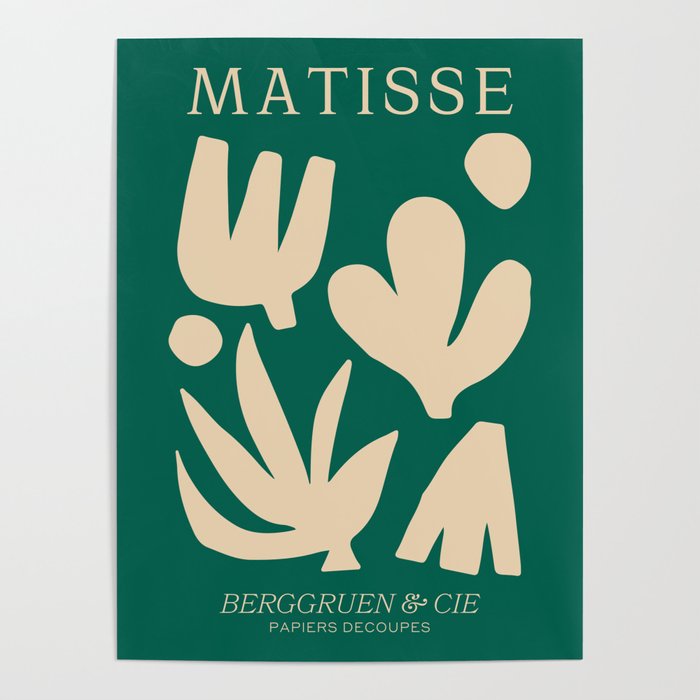 Bottle Green Collage: Paper Cutouts Matisse Edition Poster Gallery Image 1