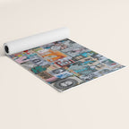 Sticker and graffiti wall background 2 - Berlin street art photography Yoga Mat Gallery Image 2
