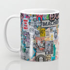Sticker and graffiti wall background 2 - Berlin street art photography Coffee Mug Gallery Image 3
