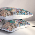 Sticker and graffiti wall background 2 - Berlin street art photography Pillow Sham Gallery Image 3