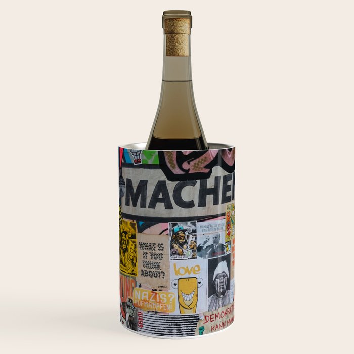 Sticker and graffiti wall background 2 - Berlin street art photography Wine Chiller Gallery Image 2