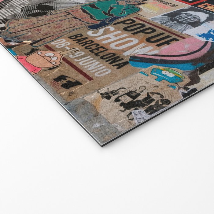 Sticker and graffiti wall background 2 - Berlin street art photography Welcome Mat Gallery Image 2