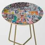 Sticker and graffiti wall background 2 - Berlin street art photography Side Table Gallery Image 2