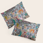Sticker and graffiti wall background 2 - Berlin street art photography Pillow Sham Gallery Image 3