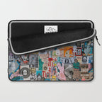 Sticker and graffiti wall background 2 - Berlin street art photography Laptop Sleeve Gallery Image 2
