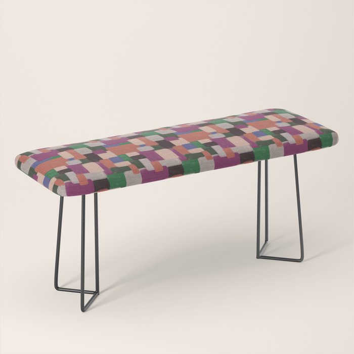 Woven Color Blocks - Modern Craft Texture Bench Gallery Image 1