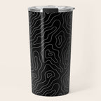 Abstract topography map line art pattern Travel Mug Gallery Image 1