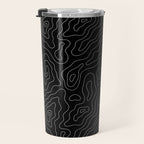 Abstract topography map line art pattern Travel Mug Gallery Image 3