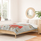 Christmas Sweaters - Vintage Gold & Red Palette Duvet Cover Gallery Image 2