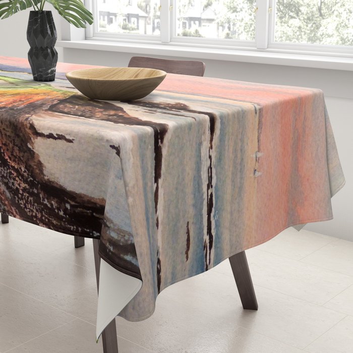 Pebble Beach Golf Course Hole 7 Tablecloth Gallery Image 3