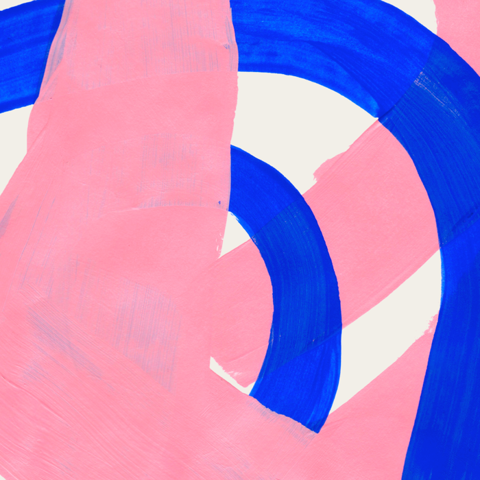 Abstract Painting Mid Century Modern Abstract Funky Sound Waves Pink Blue Shapes Coffee Mug Gallery Image 2