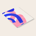 Abstract Painting Mid Century Modern Abstract Funky Sound Waves Pink Blue Shapes Notebook Gallery Image 2