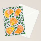 Art Deco Shells in Gold & Orange Stationery Card Gallery Image 2