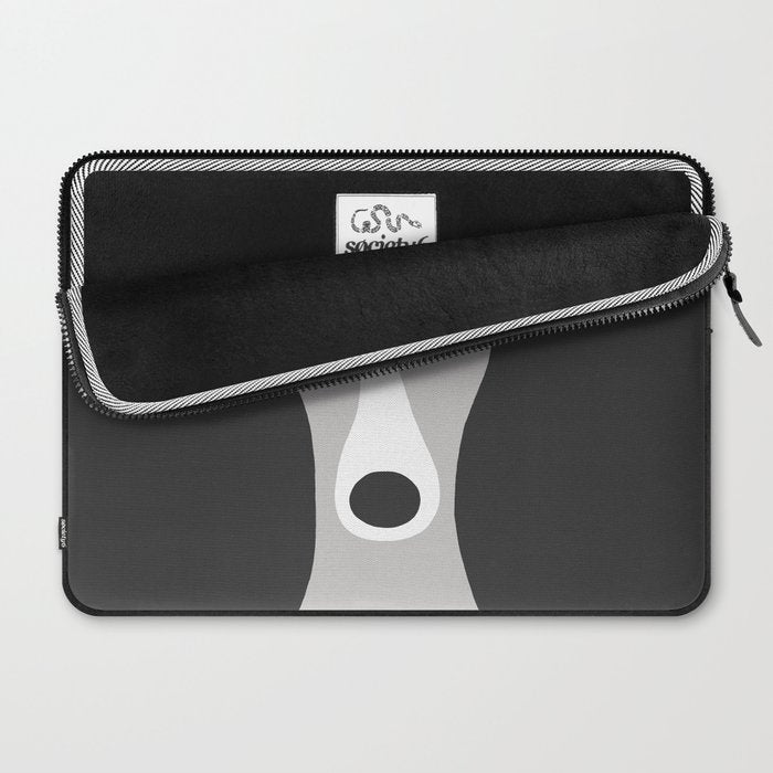 Cute Greyhound, Italian Greyhound or Whippet Cartoon Dog Laptop Sleeve Gallery Image 2
