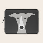 Cute Greyhound, Italian Greyhound or Whippet Cartoon Dog Laptop Sleeve Gallery Image 1