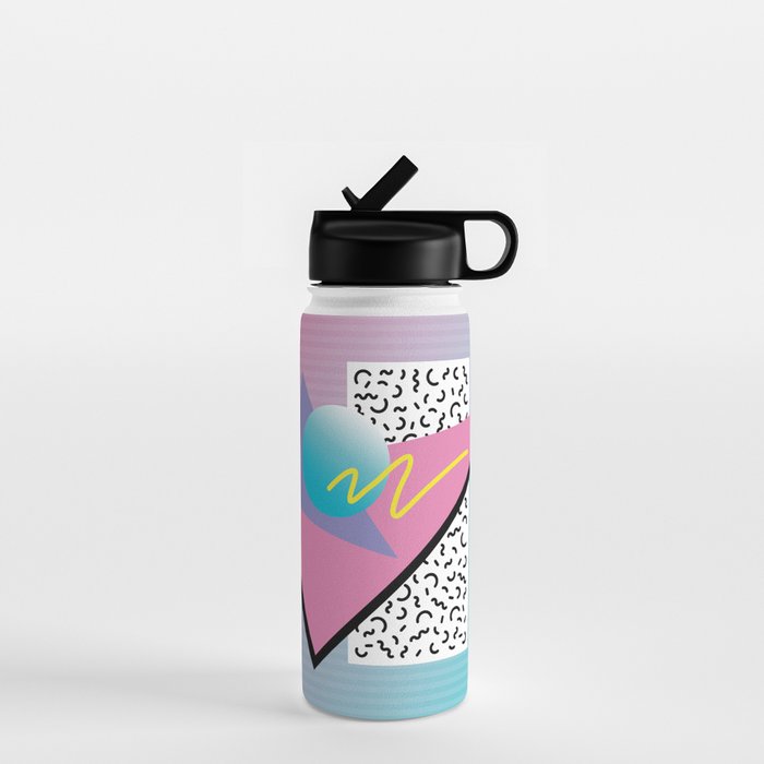 Memphis pattern 41 - 80s / 90s Retro Water Bottle Gallery Image 1