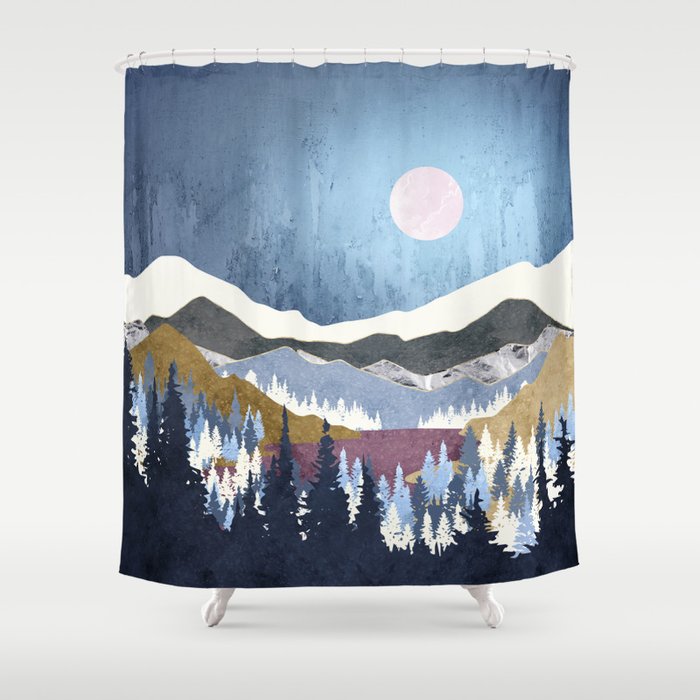 Blueberry Sky Shower Curtain Gallery Image 1