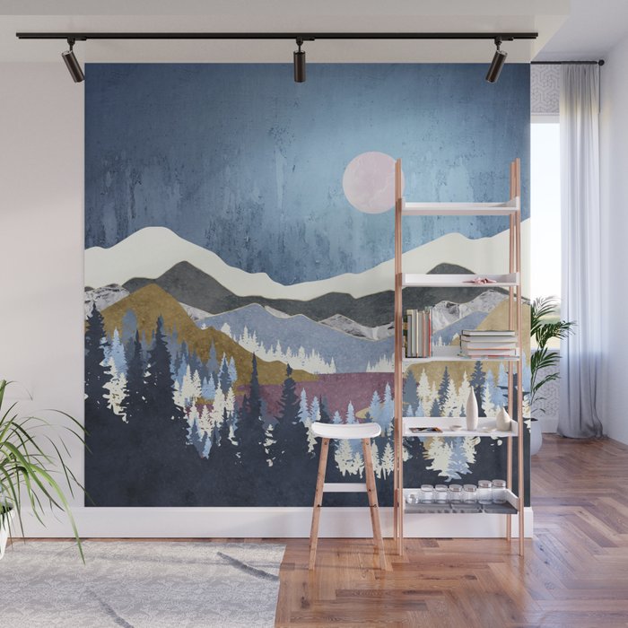 Blueberry Sky Wall Mural Gallery Image 1