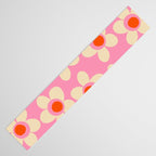Maisie Flowers Pink Retro Floral Pattern Orange Cream Table Runner Gallery Image 3