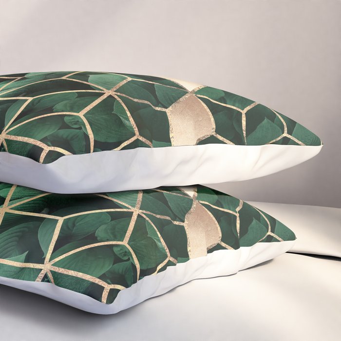 Leaves And Cubes Pillow Sham Gallery Image 3