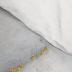 White and Gray Marble and Gold Metal foil Glitter Effect Comforter Gallery Image 4