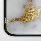 White and Gray Marble and Gold Metal foil Glitter Effect Laptop Sleeve Gallery Image 3