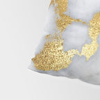 White and Gray Marble and Gold Metal foil Glitter Effect Pillow Sham Gallery Image 4