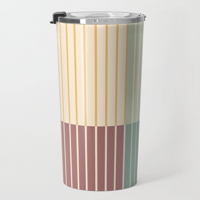 Color Block Line Abstract XIX Travel Mug Gallery Image 3