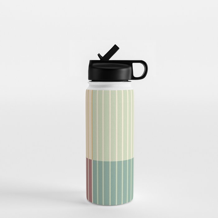 Color Block Line Abstract XIX Water Bottle Gallery Image 1