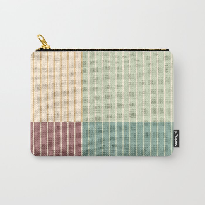 Color Block Line Abstract XIX Carry All Pouch Gallery Image 1