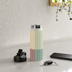 Color Block Line Abstract XIX Water Bottle Gallery Image 4
