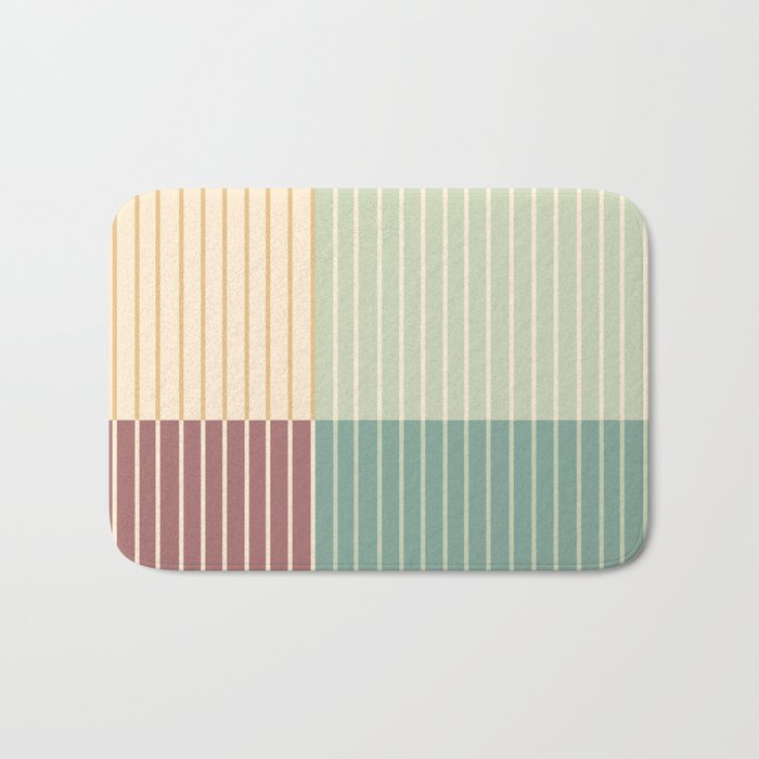 Color Block Line Abstract XIX Bath Mat Gallery Image 1