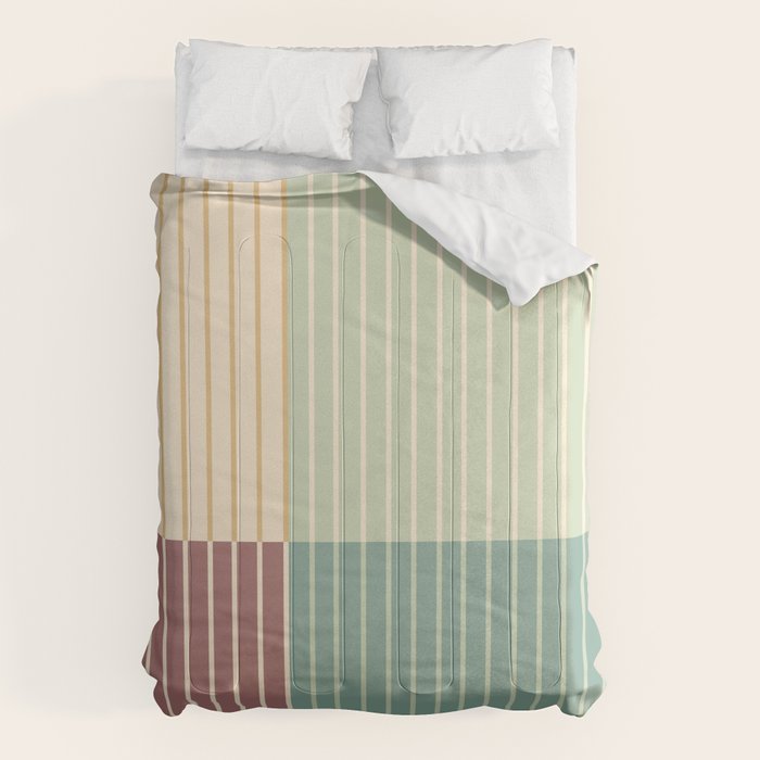 Color Block Line Abstract XIX Comforter Gallery Image 1