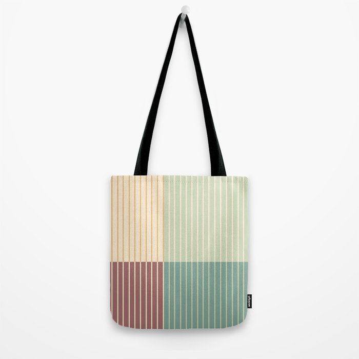 Color Block Line Abstract XIX Tote Bag Gallery Image 2