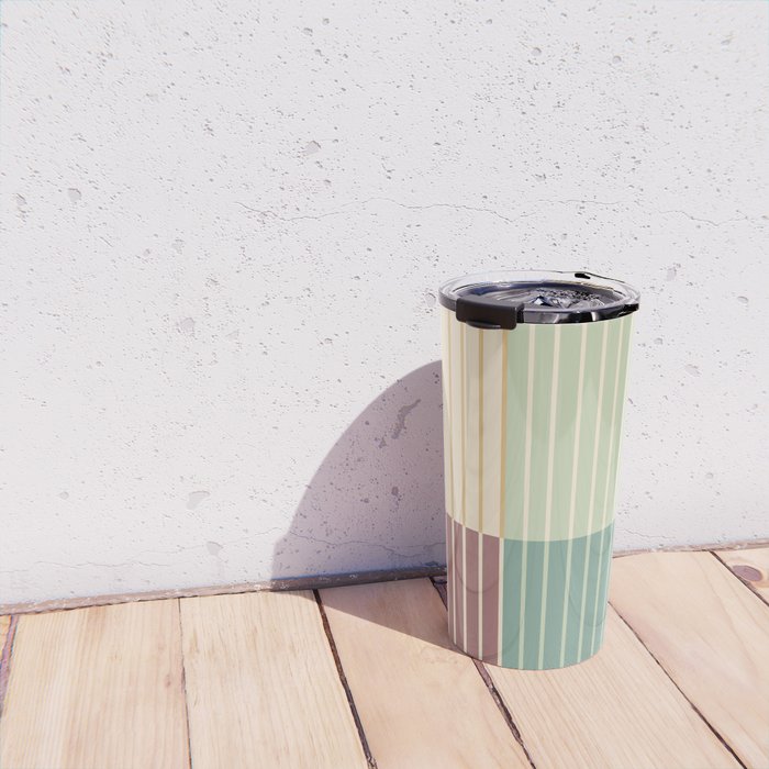 Color Block Line Abstract XIX Travel Mug Gallery Image 4