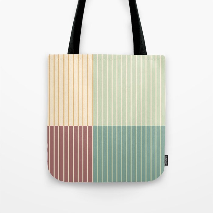 Color Block Line Abstract XIX Tote Bag Gallery Image 1