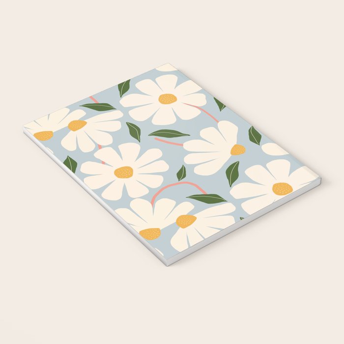 Wild Daisies - blue & pink Notebook Gallery Image 3