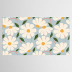 Wild Daisies - blue & pink Tablecloth Gallery Image 2