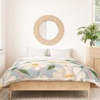 Wild Daisies - blue & pink Duvet Cover Gallery Image 3