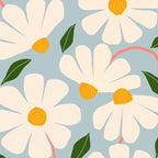 Wild Daisies - blue & pink Coffee Mug Gallery Image 2