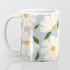Wild Daisies - blue & pink Coffee Mug Gallery Image 3